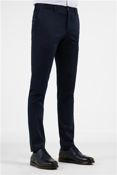 Lacivert Yan Cep Casual Slim Fit Pamuklu Chino Pantolon 1003255172