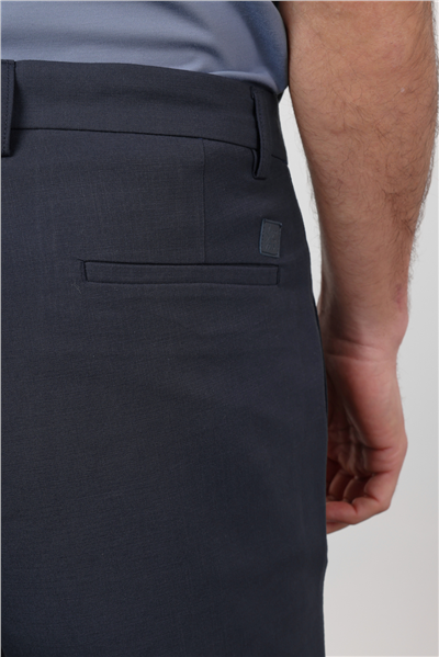 Lacivert Yan Cep Comfort Fit Esnek Chino Pantolon 1003260171