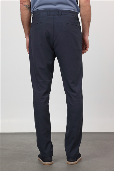 Lacivert Yan Cep Comfort Fit Esnek Chino Pantolon 1003260171