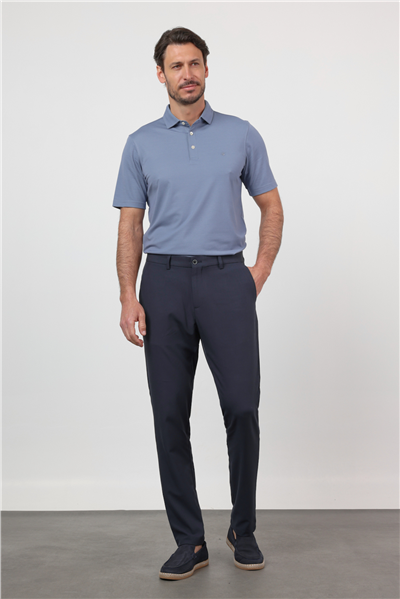 Lacivert Yan Cep Comfort Fit Esnek Chino Pantolon 1003260171