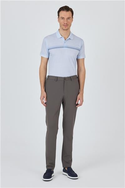 Koyu Vizon Esnek Yandan Cepli Casual Slim Fit Jogger Pantolon 1003250162