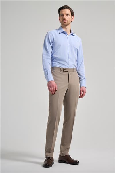 Koyu Vizon Esnek Yandan Cepli Comfort Fit Classic Pantolon 1003250159