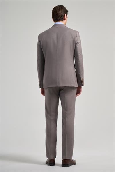 Kılıç Yaka Kendinden Desenli 2 Düğme Classic Esnek Slim Fit Takım Elbise 1001250157