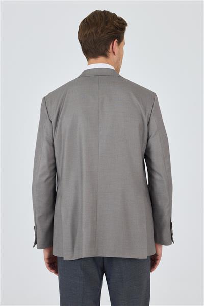 Koyu Vizon Mono Yaka Armürlü Tam Astar Esnek 4 Drop Comfort Fit Classic Ceket 1002250152