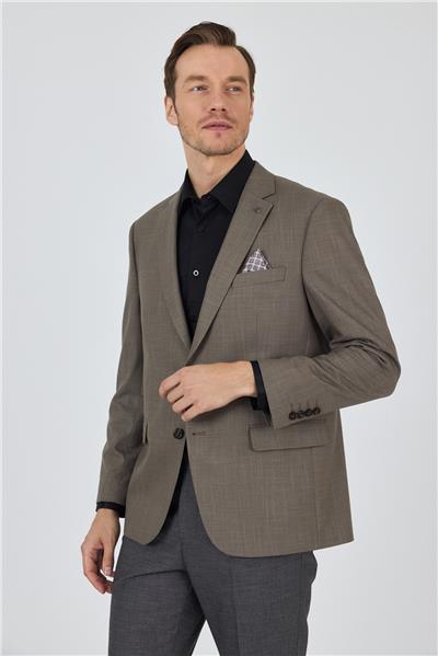 Koyu Vizon Mono Yaka Bez Ayağı Tam Astar Esnek 4 Drop Comfort Fit Classic Ceket 1002250155