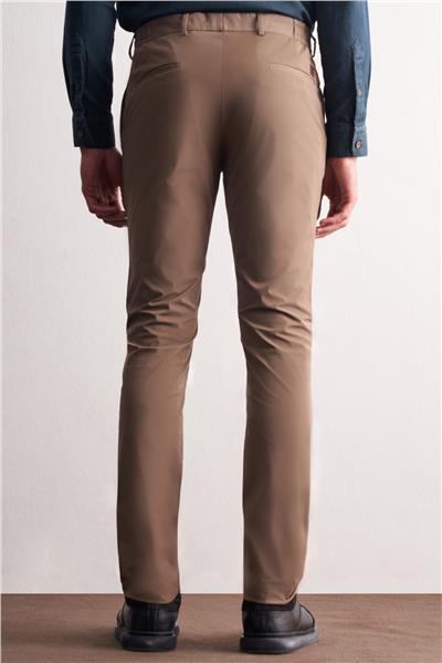 Koyu Vizon Yan Cep Düz Paça  Slim Fit Chino Casual Pantolon 1003255158