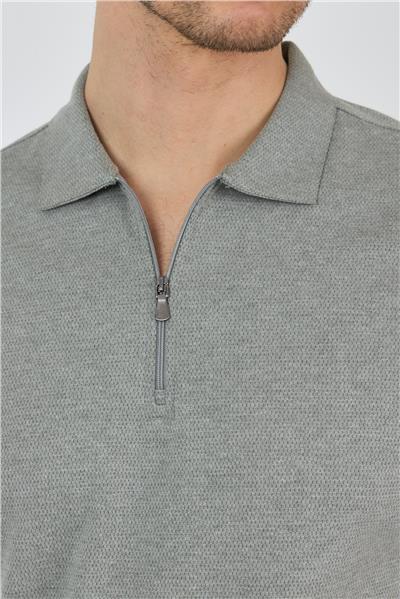 Yeşil Kısa Kol Düz Suprem Polo Yaka Cepsiz Pamuklu Casual Slim Fit Tişört 1011250164