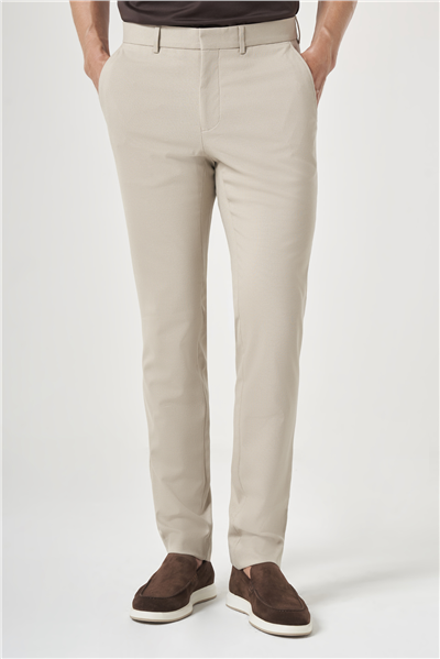 Krem Rengi Yan Cep Slim Fit Esnek Chino Pantolon 1003260154