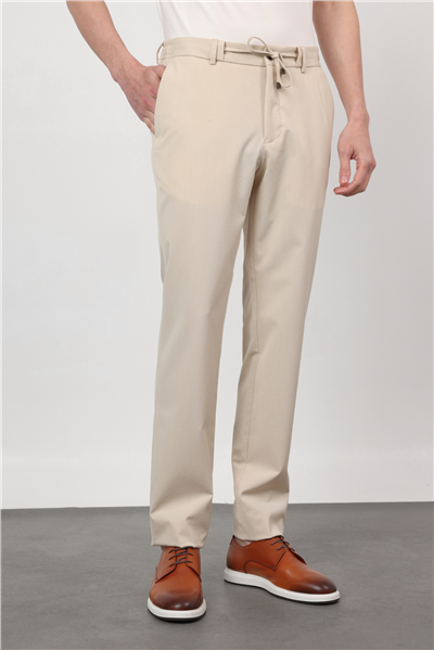 Yan Cep Kendinden Desenli Gofreli Jogger Slim Fit Esnek Pantolon 1003260177