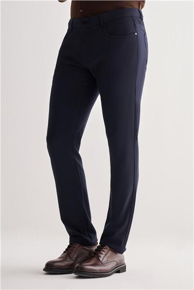 Lacivert 5 Cep  Düz Paça Esnek Slim Fit  Casual Pantolon 1003255157