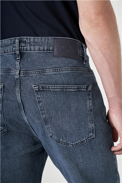 Lacivert 5 Cep Gabardin Slim Fit Pamuklu Denim Jean Kot Pantolon 1023260154