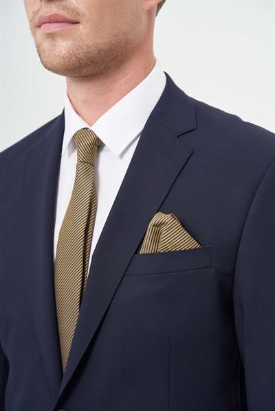 Lacivert Mono Yaka 4 Drop Comfort Fit Rahat Kesim Basic Takım Elbise 1001245309