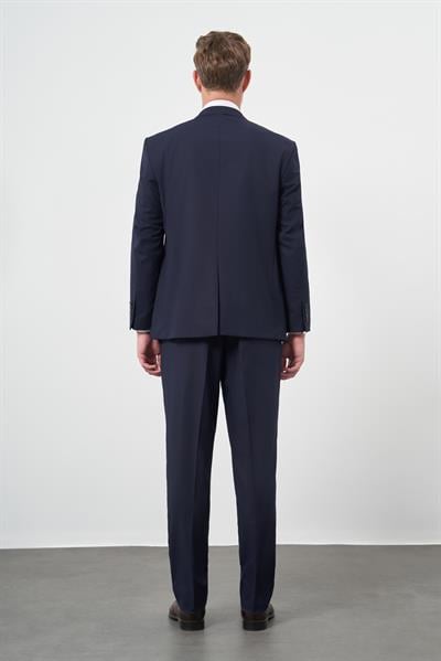 Lacivert Mono Yaka 4 Drop Comfort Fit Rahat Kesim Basic Takım Elbise 1001245309