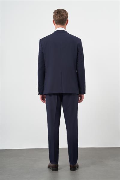 Lacivert Mono Yaka 6 Drop Comfort Fit Tam Astar Esnek Takım Elbise 1001245310