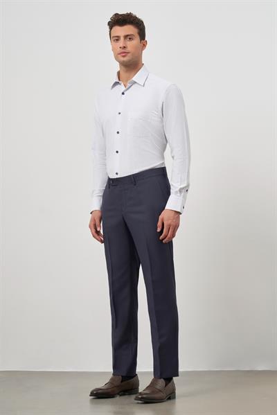 Lacivert Yandan Cepli Slim Fit Classic Pantolon 1003245152