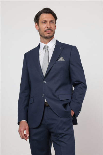 Lacivert Mono Yaka 6 Drop Comfort Fit Tam Astar Esnek Takım Elbise 1001260167