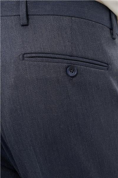 Lacivert Düz Gabardin Esnek Yan Cep Slim Fit Classic Pantolon 1003245209_204