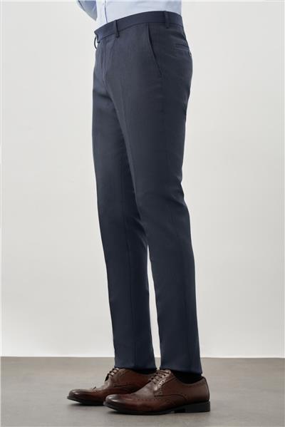 Lacivert Düz Gabardin Esnek Yan Cep Slim Fit Classic Pantolon 1003245209_202