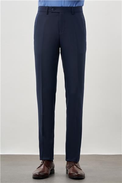 Lacivert Esnek Yandan Cepli Slim Fit Classic Pantolon 1003245209