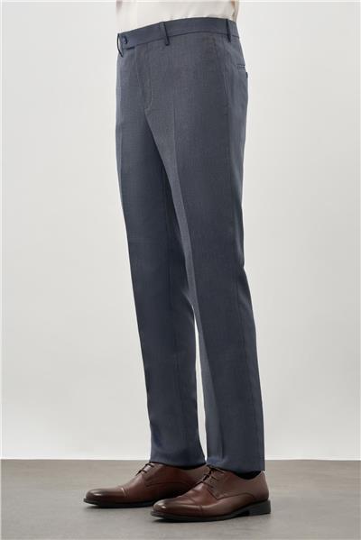 Lacivert Düz Gabardin Esnek Yan Cep Slim Fit Classic Pantolon 1003245209_204