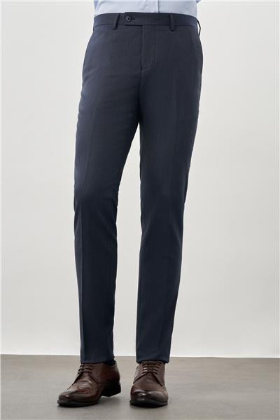 Lacivert Düz Gabardin Esnek Yan Cep Slim Fit Classic Pantolon 1003245209_202