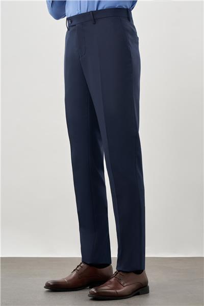 Lacivert Esnek Yandan Cepli Slim Fit Classic Pantolon 1003245209