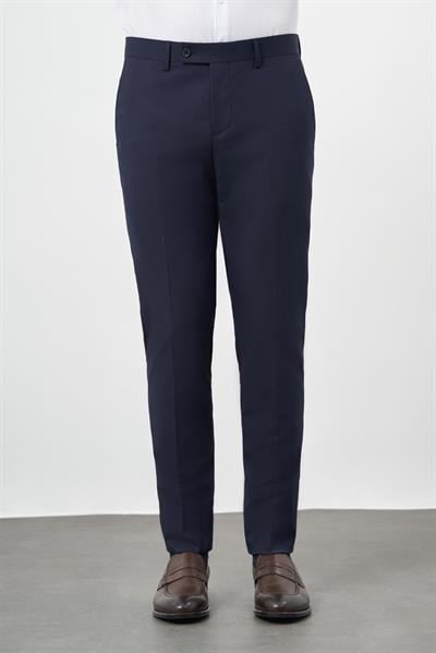Lacivert Esnek Yandan Cepli Slim Fit Classic Pantolon 1003245313