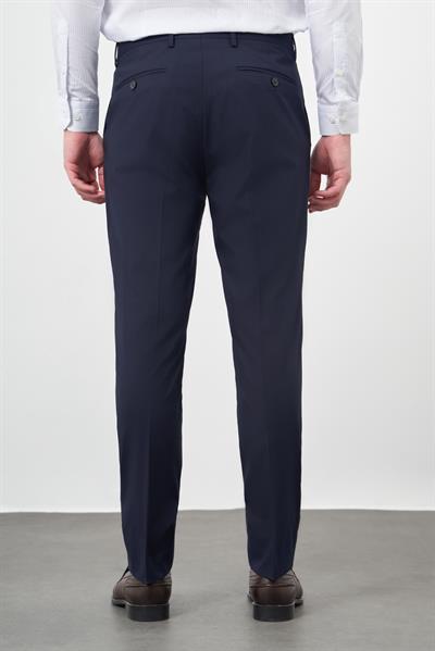 Lacivert Esnek Yandan Cepli Slim Fit Classic Pantolon 1003245313