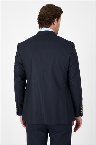 Lacivert Düz Gabardin Mono Yaka 2 Düğme 4 Drop Comfort Fit Basic Ceket 1002250005
