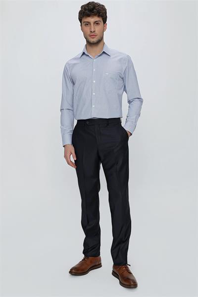 Lacivert Esnek Yandan Cepli Slim Fit Classic Pantolon 1003245013