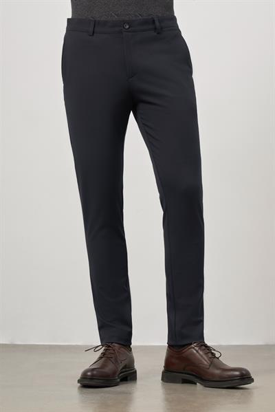 Lacivert Esnek Yandan Cepli Casual Slim Fit Chino Pantolon 1003245105