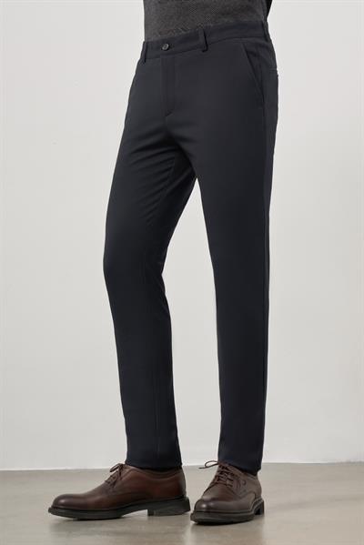 Lacivert Esnek Yandan Cepli Casual Slim Fit Chino Pantolon 1003245105