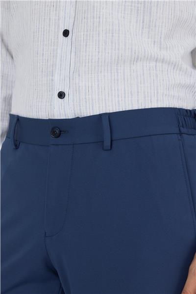 Lacivert Esnek Yandan Cepli Casual Slim Fit Jogger Pantolon 1003250162