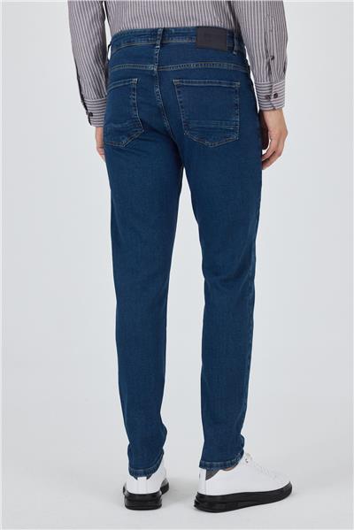 Gabardin 5 Cep Düz Paça Casual Slim Fit Pamuklu Denim Pantolon 1023250155