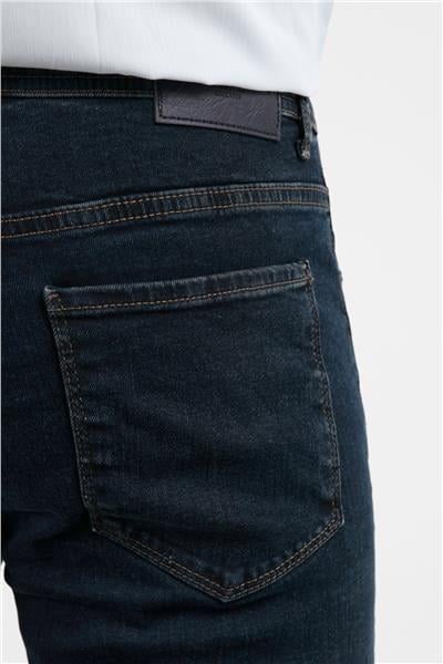 Lacivert Gabardin 5 Cep Düz Paça Casual Slim Fit Pamuklu Denim Pantolon 1023255164