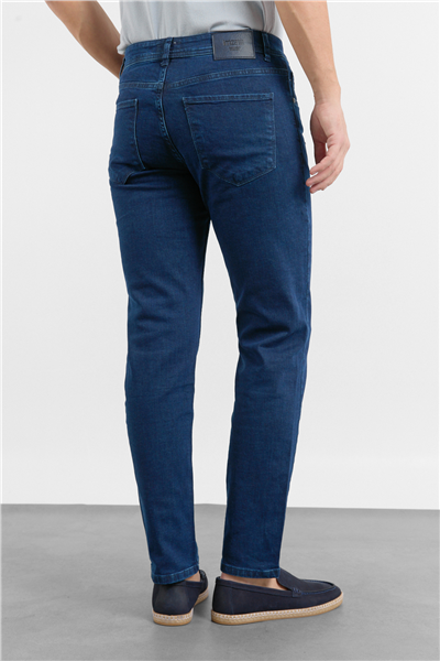Gabardin 5 Cep Düz Paça Casual Slim Fit Pamuklu Denim Pantolon 1023255161