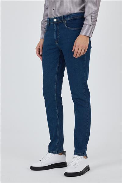 Gabardin 5 Cep Düz Paça Casual Slim Fit Pamuklu Denim Pantolon 1023250155