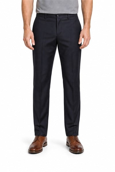 Lacivert Gabardin Yan Cep Açık Paça Basic Comfort Fit Pantolon 1003255005