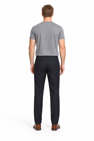 Lacivert Gabardin Yan Cep Açık Paça Basic Comfort Fit Pantolon 1003255005
