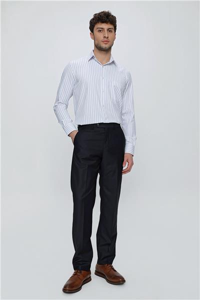 Lacivert Esnek Yandan Cepli Comfort Fit Classic Pantolon 1003240005