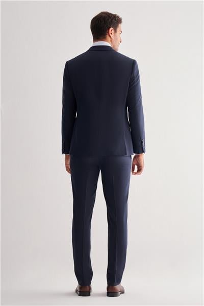 Lacivert Kılıç Yaka Tam Astar 6 Drop Slim Fit Takım Elbise 1001255157