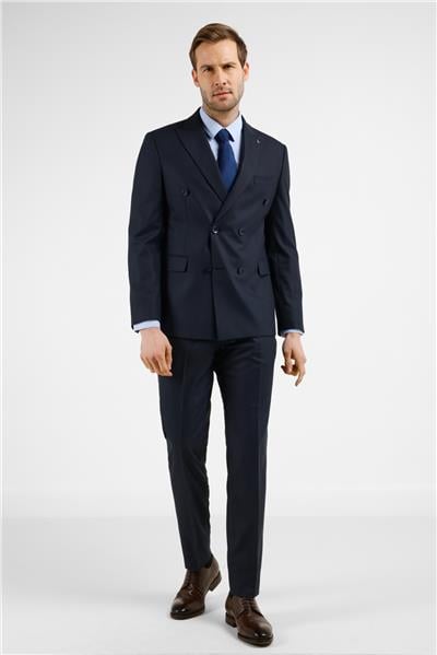 Lacivert Kırlangıç Yaka 6 Drop Slim Fit Takım Elbise 1001255172