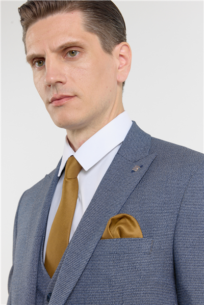Lacivert Kırlangıç Yaka Kazayağı Desen Slim Fit 6 Drop Takım Elbise 1001255174