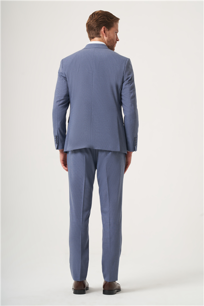 Lacivert Kırlangıç Yaka Kruvaze 6 Drop Slim Fit Tam Astar Esnek Takım Elbise 1001260902
