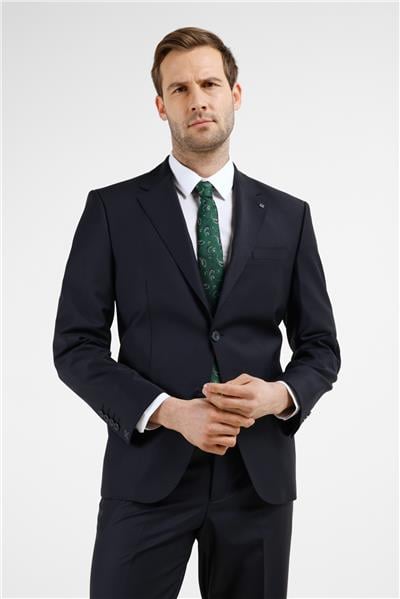 Lacivert Mono Yaka 4 Drop Comfort Fit Tam Astar Yünlü Takım Elbise 1001255177
