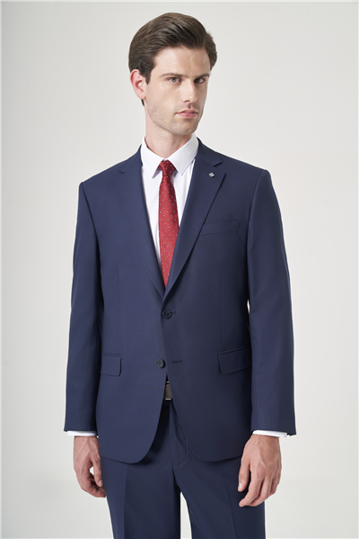 Lacivert Mono Yaka 4 Drop Comfort Fit Tam Astar Esnek Takım Elbise 1001260178