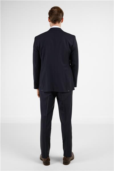Lacivert Mono Yaka 4 Drop Comfort Fit Tam Astar Yünlü Takım Elbise 1001255177