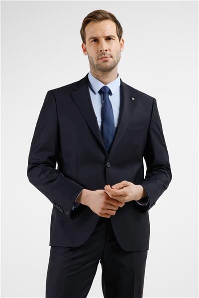 Lacivert Mono Yaka 6 Drop Comfort Fit Tam Astar Yünlü Takım Elbise 1001255178