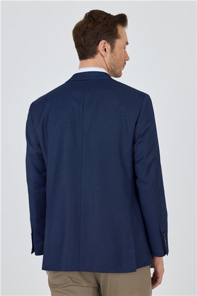 Lacivert Mono Yaka Armürlü Tam Astar Esnek 4 Drop Comfort Fit Classic Ceket 1002250152