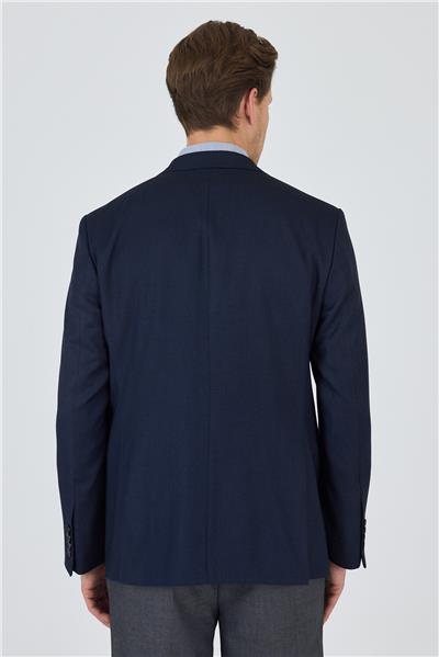 Lacivert Mono Yaka Armürlü Tam Astar Esnek 6 Drop Comfort Fit Classic Ceket 1002250153